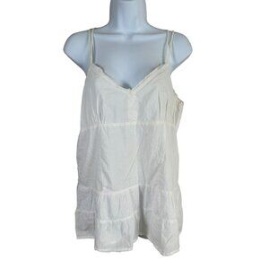 Vintage Y2K Mossimo Large Cami Tank Top Womens White Fairycore Grunge Coquette